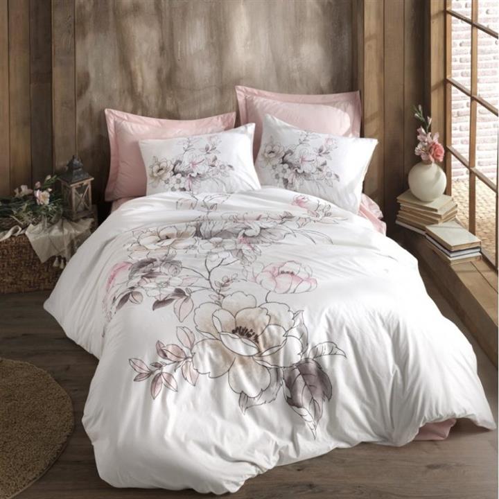 سرویس ملحفه کاتن باکس مدل Mode Line طرح Loving دو نفره 4 تکه